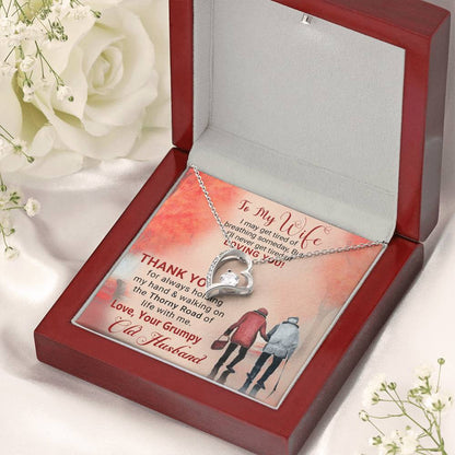 To My Wife Grumpy Old Husband Anniversary Gift For Wife Birthday Gift For Wife Gift For Wife Necklace For Wife Gift For Wife Birthday Forever Love Necklace