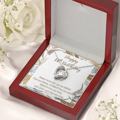 18Th Birthday Necklace Women September Birthday Necklace Customize Birthday Forever Love Necklace 18 Year Old Custom Birthday Necklace Forever Love Necklace