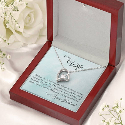 To My Wife I'm Proud To Be Your Husband Forever Love Necklace