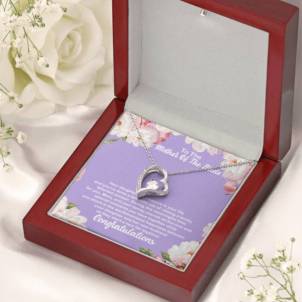 To The Mother Of The Bride Mother Of The Bride Gift From Daughter Mother Of The Bride Necklace Mom Wedding Gift Forever Love Necklace