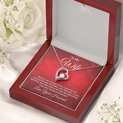 To My Wife Necklace Gift Anniversary Gift Gifts For Her Valentines Gift For Wife Birthday Gift Gift For Wife Forever Love Necklace
