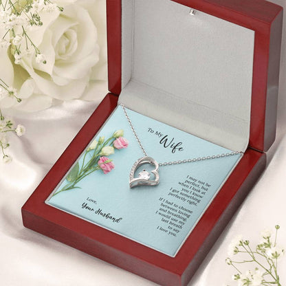Forever Love Heart Necklace To My Wife Forever Love Necklace