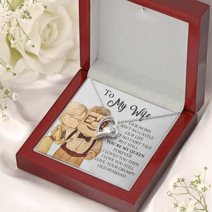 To My Wife Mother's Day Gift From Husband Romantic Valentines Gift For Wife Valentine's Day For Wife Forever Love Necklace