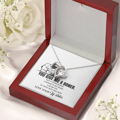 You Give Me A Heart Boner An Affection Erection Funny & Sarcastic Love For Her Mature Gift ? Gift For Welder's Wife Necklace Forever Love Necklace