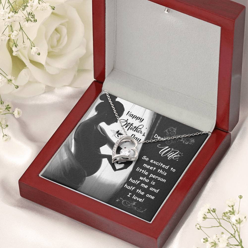 Dear Wife Happy Mother's Day Pregnant Forever Necklace 1 Forever Love Necklace