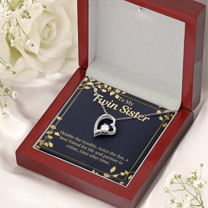 Twin Sister Gift Necklace Forever Love Necklace