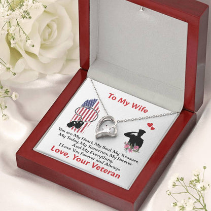 Veteran's Wife Forever Love Necklace