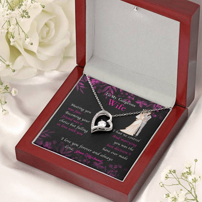 To My Wife Necklace Anniversary Gift For Wife Meeting You Was Fate Becoming Your Friend Was A Choice 1 Forever Love Necklace