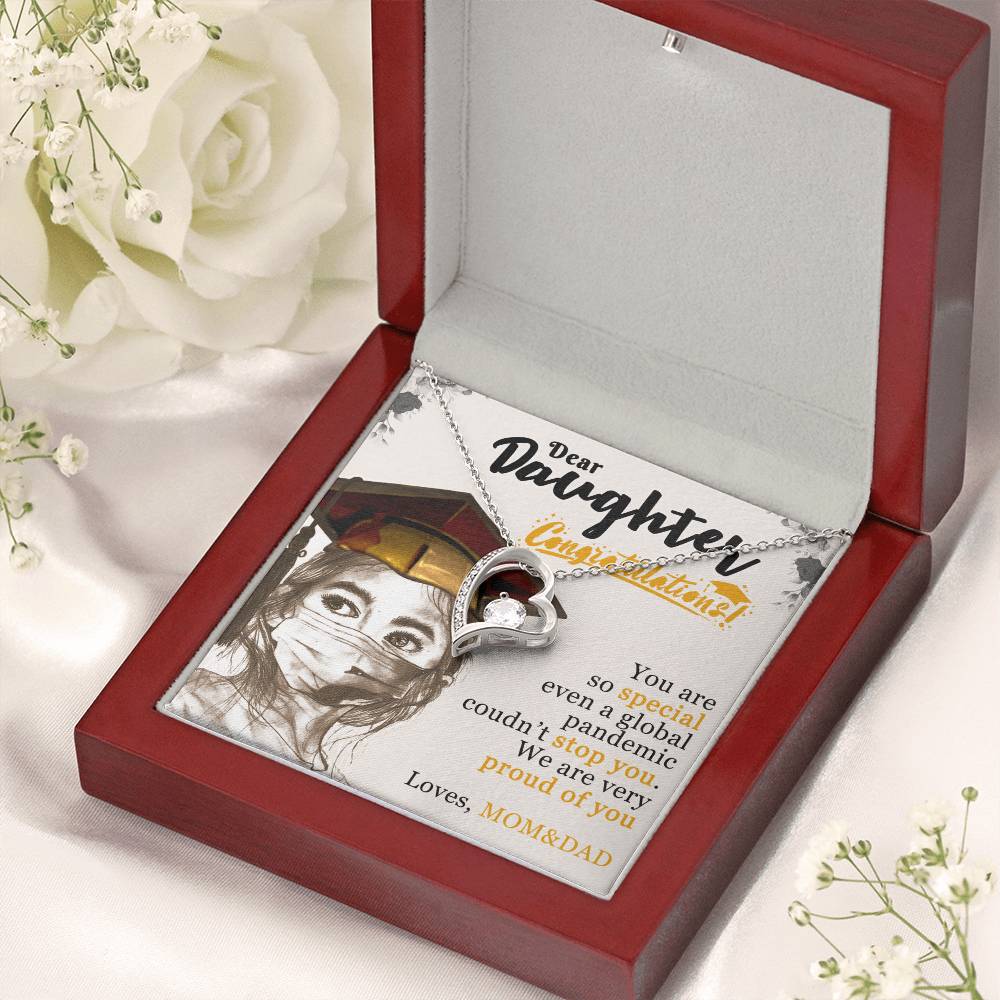 Dear Daughter! Loves Mom&dad Forever Love Necklace