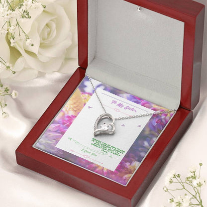 Birthday Gift For Sister Dazzling Polished Heart Pendant Necklace Forever Love Necklace