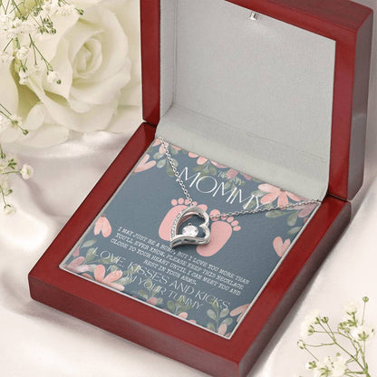 Baby Shower Gift New Mommy Necklace Pregnant Wife Gift To My Mommy I May Just Be A Bump But I Love You More Than You Ever Know Forever Love Necklace