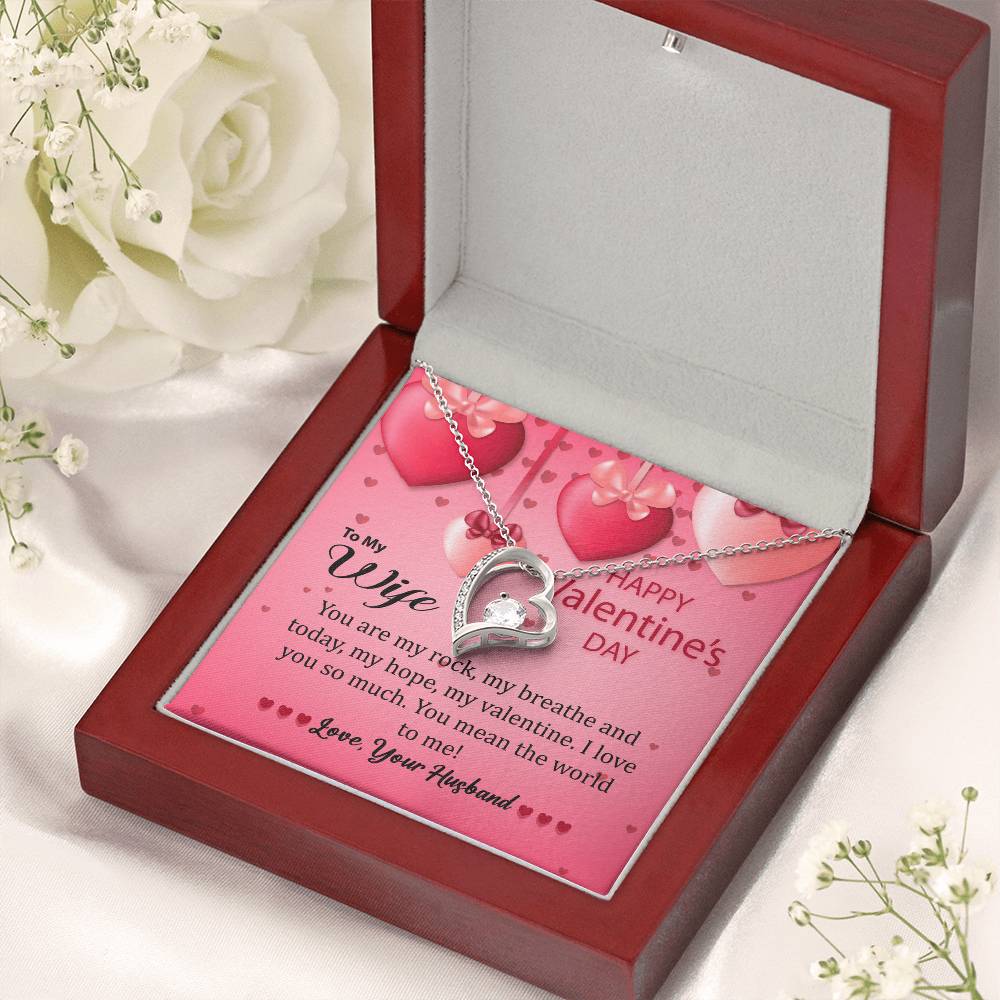 Valentine’s Day Gift For Wife Romantic Gifts For Wife Happy Valentine's Day Forever Love Necklace