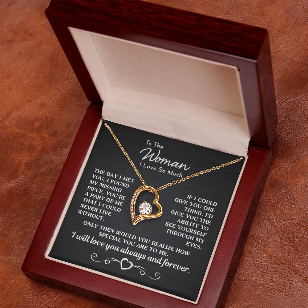 To The Woman I Love My Missing Piece Necklace Forever Love Necklace