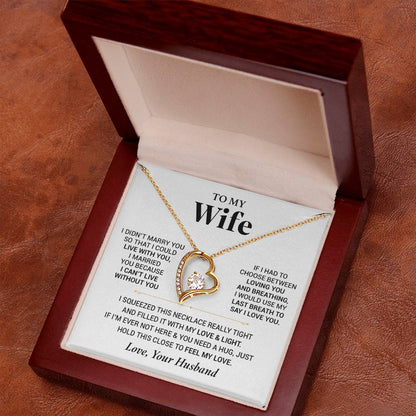 To My Wife Necklace, Christmas Gift For Wife, Christmas Gifts For Her, Wife Gift Forever Love Necklace