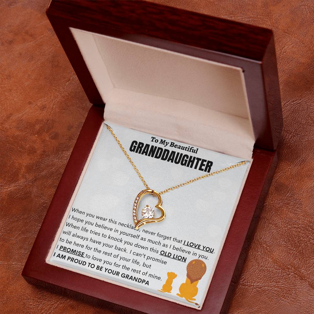Gift For Granddaughter From Grandpa Forever Love Necklace