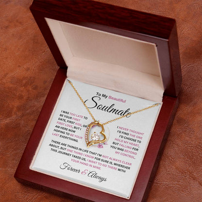 Forever Love Necklace To My Soulmate Never Thought I'D Find The One Forever Love Necklace