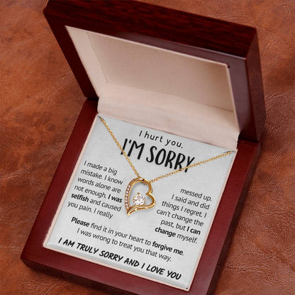 Forgive Me Necklace, Apology Jewelry, Sorry Gift Wife, Sorry Gift Girlfriend, Sorry Gift Friend, Sorry Gift, Sorry Card, Heartfelt Message Forever Love Necklace
