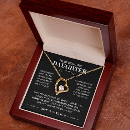 Daughter My Last Breath Forever Love Necklace Gift Forever Love Necklace
