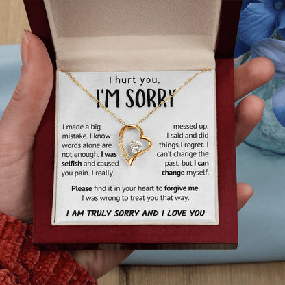 Forgive Me Necklace, Apology Jewelry, Sorry Gift Wife, Sorry Gift Girlfriend, Sorry Gift Friend, Sorry Gift, Sorry Card, Heartfelt Message Forever Love Necklace