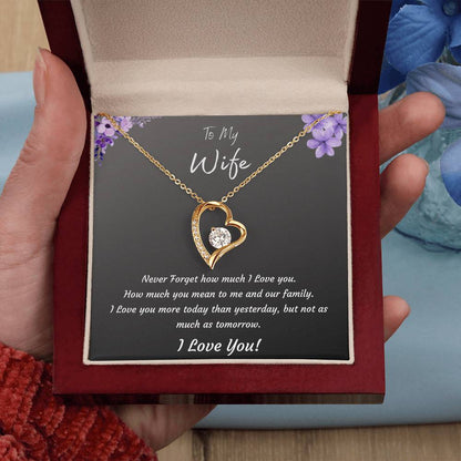 Brillanceaura Forever Love Necklace For Women Birthday Valentines Day Anniversary Mothers Day Gifts For Wife Jewelry Forever Love Necklace