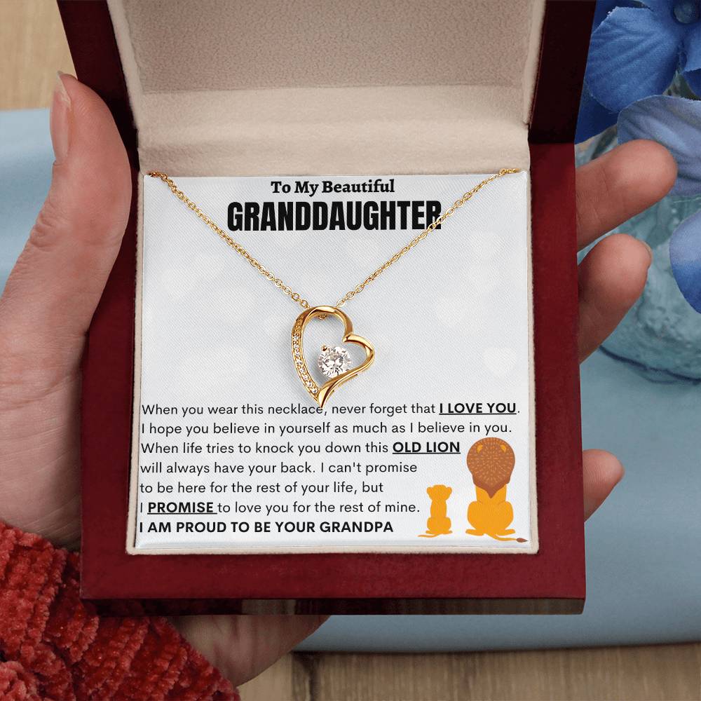 Gift For Granddaughter From Grandpa Forever Love Necklace