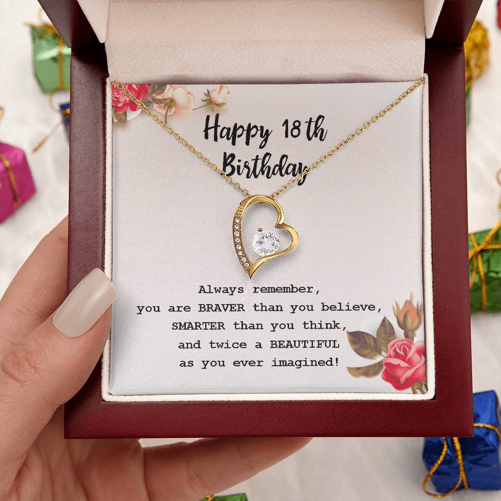 18Th Birthday Gifts For Girls 18Th Birthday Necklace 18Th Birthday Gift Girl. Gift For Sister Best Friend Daughter Niece Forever Love Necklace