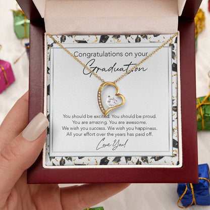 Forever Love Necklace College Graduation Gift For Her Phd Graduation Gift For Daughter High School Graduation Gift For Best Friend Forever Love Necklace