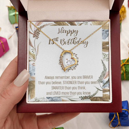 18Th Birthday Necklace Women September Birthday Necklace Customize Birthday Forever Love Necklace 18 Year Old Custom Birthday Necklace Forever Love Necklace