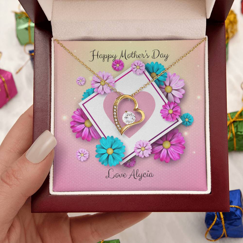 Forever Love White Gold Or Yellow Gold Heart Pendant And Necklace Forever Love Necklace