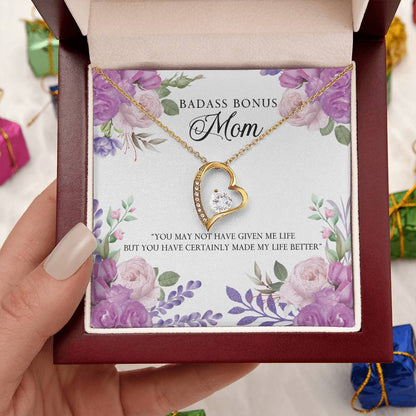 Badass Bonus Mom - Forever Necklace Forever Love Necklace