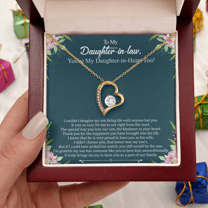 Daughterinlaw Gift Necklace Wedding Gift Jewelry From Motherin Law 1 Forever Love Necklace