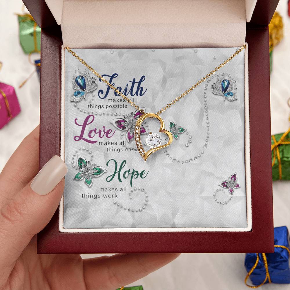 Butterfly Faith Customize Forever Love Necklace