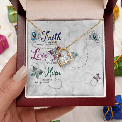Butterfly Faith Customize Forever Love Necklace