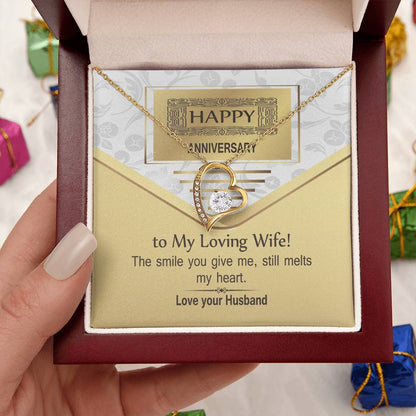 Anniversary Heart Locket Necklace Customize Anniversary Necklace Jewelry Gifts For Wife Anniversary Forever Love Necklace