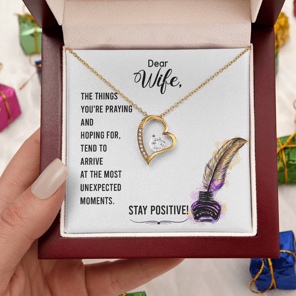 Dear Wife The Things You're Praying And Hoping For Forever Love Necklace