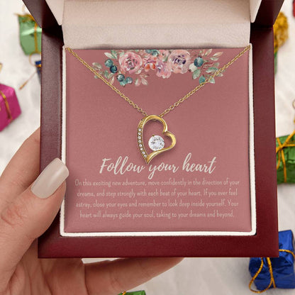 Follow Your Dream Trust Your Heart In Loving Memory Of Your Husband Memorial Gifts For Loss Of A Husband Forever Love Necklace