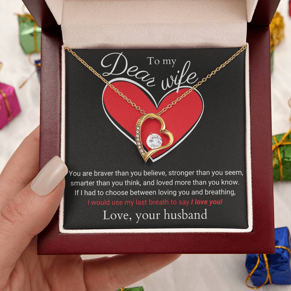 Dear Wife Loved More Than You Know Premium Necklace 1 Forever Love Necklace