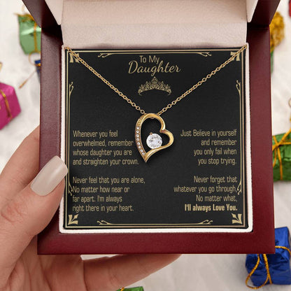 A Gift For Daughter Believe In Yourself Forever Love Necklace