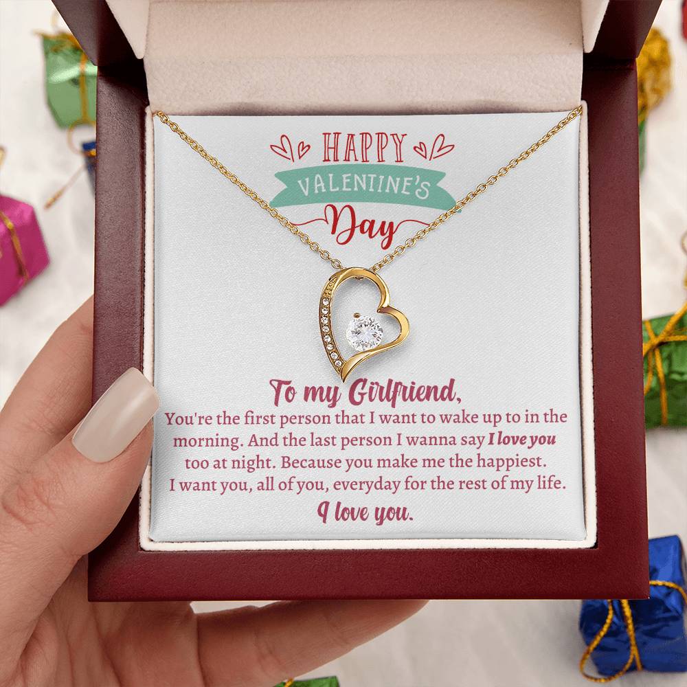 Valentine's Gift For Girlfriend You Make Me The Happiest. 1 Forever Love Necklace