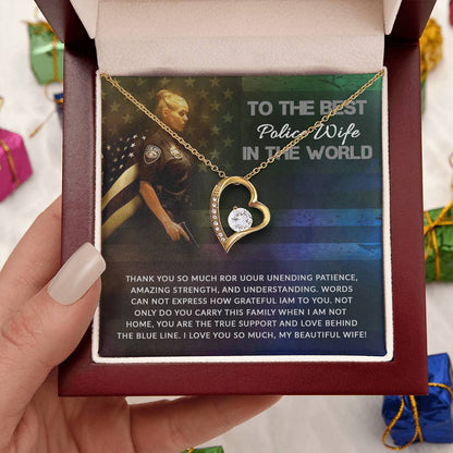 Best Police Wife Forever Love Necklace