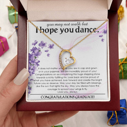 Class Of 2022 Graduation Gift For Daughter Senior 2021 Graduation Necklace Gift Box No Walk Graduation Forever Love Necklace