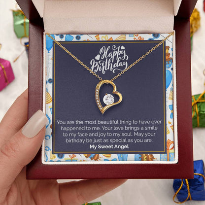 Daughter Birthday Gift From Mom Happy Birthday Sweetheart Infinity Necklace Gift From Mom To Daughter Forever Love Necklace