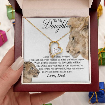 Father Daughter Necklace Father Daughter Jewelry Father To Daughter Birthday Gift Father And Daughter Gift Gifts To Daughter From Forever Love Necklace