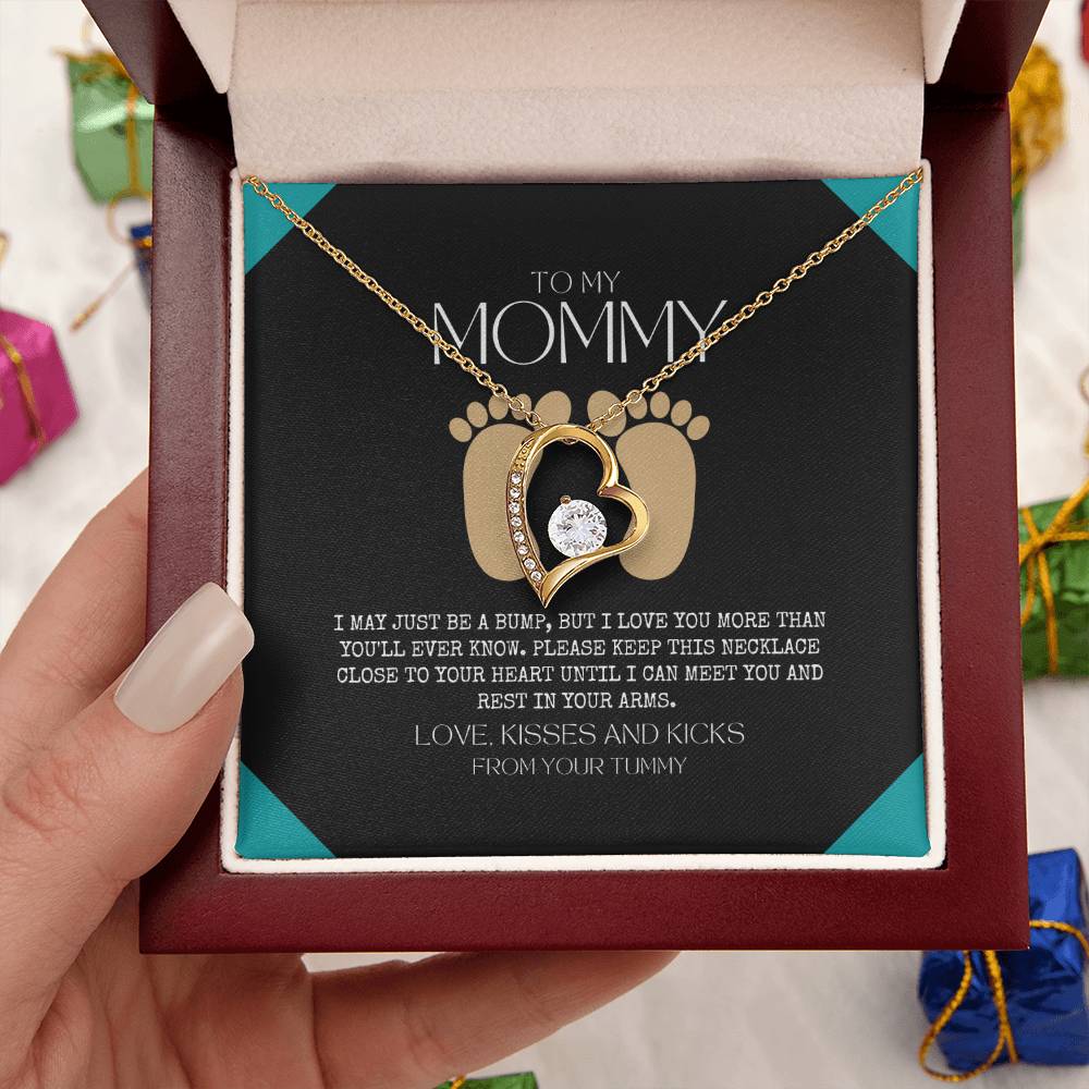 Baby Shower Gift New Mommy Necklace Pregnant Wife Gift To My Mommy I May Just Be A Bump But I Love You More Than You Ever Know To Mummy Forever Love Necklace