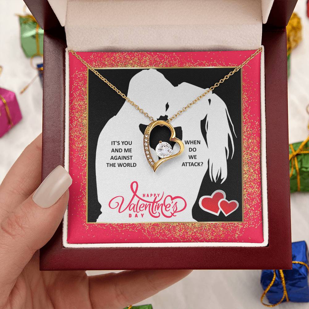 You And Me Against The World Forever Love Necklace Forever Love Necklace