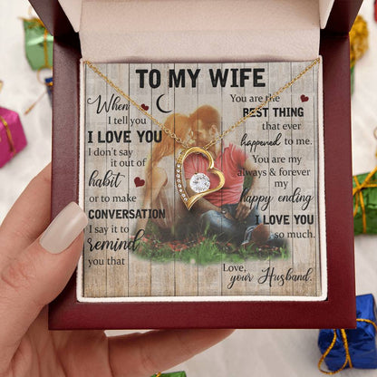 To My Wife Love Necklace Forever Love Necklace