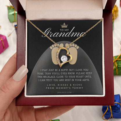 First Time Grandma Gifts Mothers Day Gift New Grandma Necklace I May Just Be A Bump But I Love You More Than You Ever Know Baby Shower Forever Love Necklace