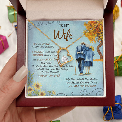 To My Wife Beauty Necklace Mother's Day Gift From Husband Anniversary Gift For Wife Birthday Gift For Wife Gift For Wife Necklace For Forever Love Necklace