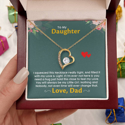 Gift For Daughter Daughter Jewelry From Dad Christmas Gift For Daughter Gift For Daughter From Dad Daughter Gift From Dad Forever Love Necklace