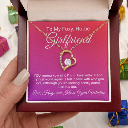 Valentine's Girlfriend Gift Heart Necklace Forever Love Necklace